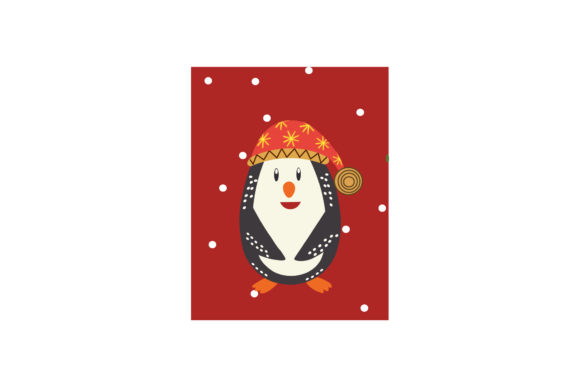 Christmas Animal Character Penguin Illustrations