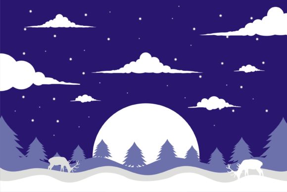 Christmas Beautiful Night Illustration