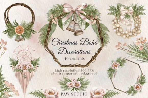 Christmas Border Wreath Winter Bouquet Illustrations