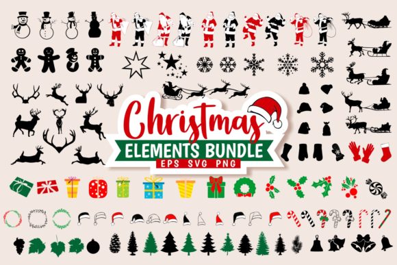 Christmas Bundle Elements Vector