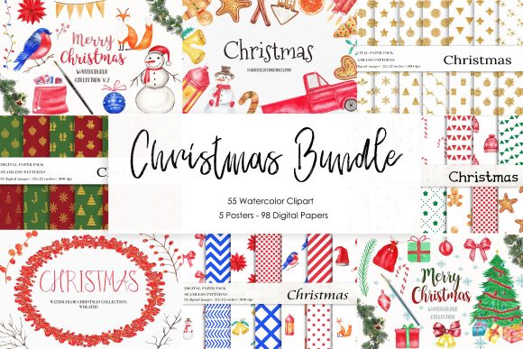 Christmas Clipart for Editorial Design