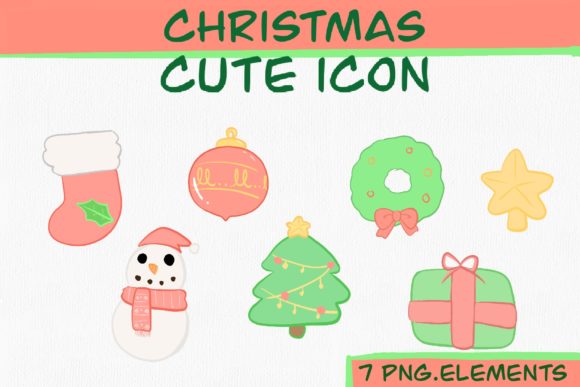 Christmas Cute Icon Illustrations