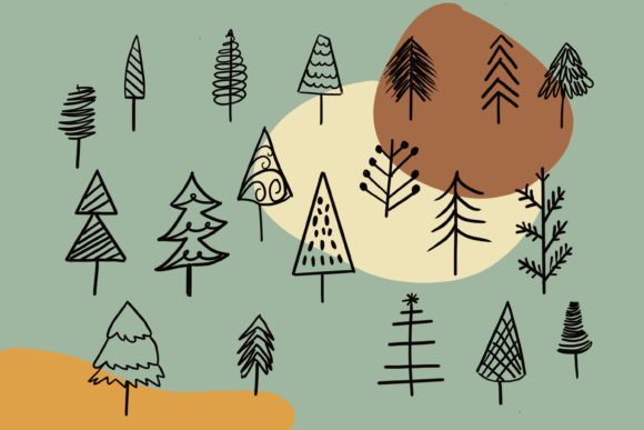 Christmas Tree Elements Illustrations