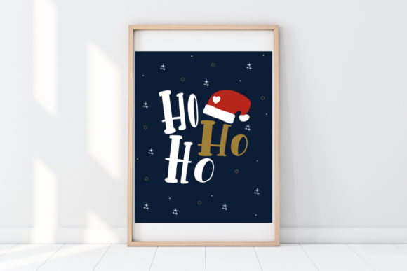 Christmas Wall Art-HoHoHo Holiday Illustrations