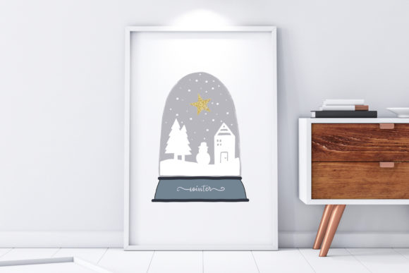 Christmas Wall Art-Snowball White House Illustrations