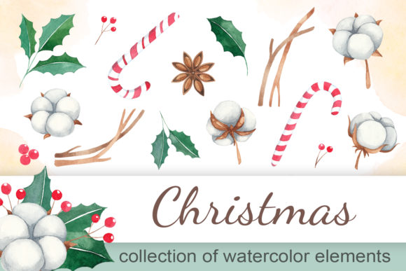 Christmas Watercolor Collection Illustrations