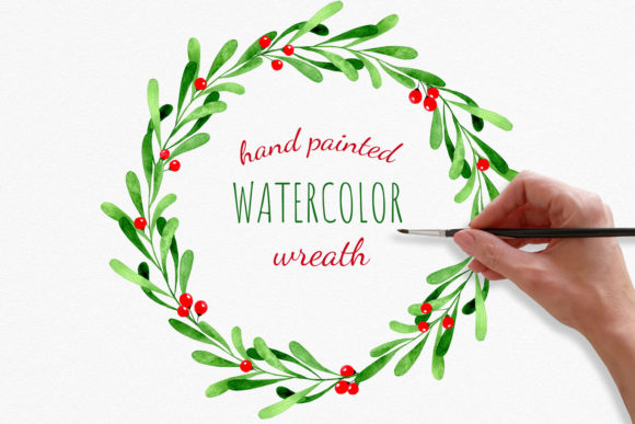Christmas Wreath Clipart for Seasonal Branding