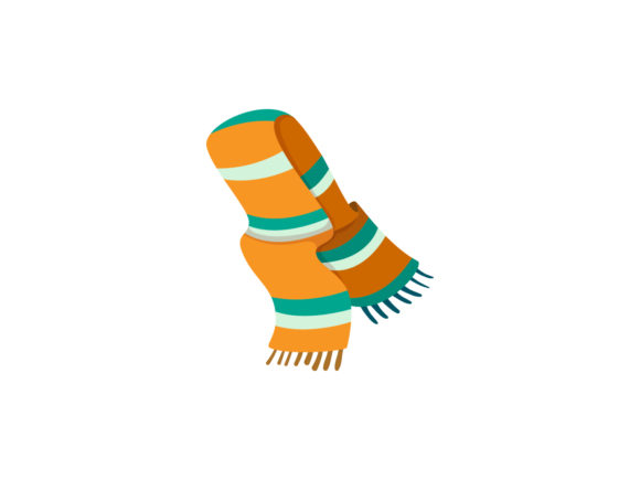 Colorful Scarf Illustration for Seasonal Design
