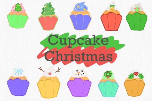 Cupcake Christmas Illustrations