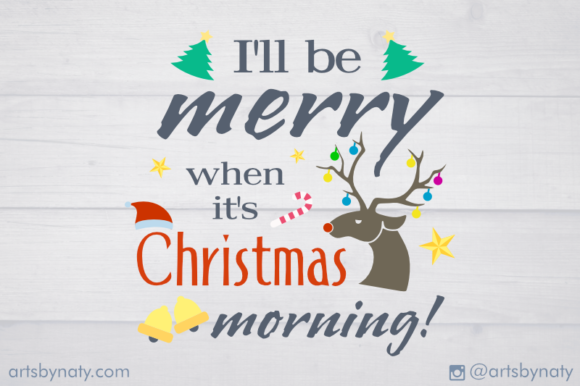 Grumpy Christmas Reindeer Illustrations